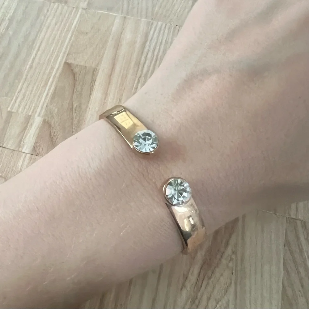 Kate spade New York rose gold tone hinged fashion cuff bracelet